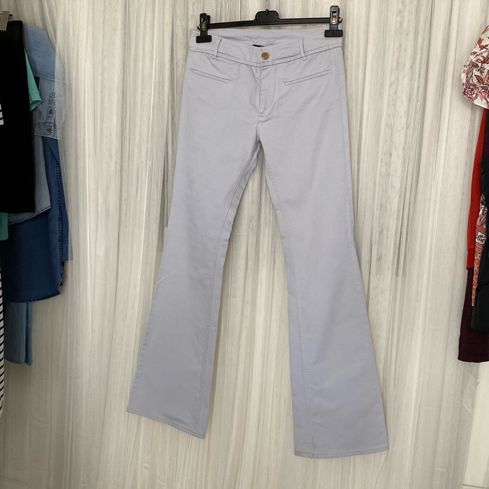 REDUCED! Isabel Marant wide leg, bell bottom denim jeans! Col. Ice blue Size 6